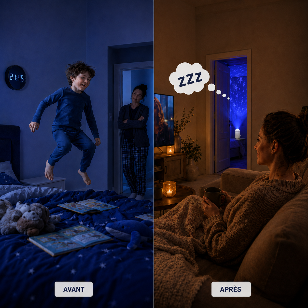 Veilleuse à Projection d'Étoiles pour Enfants