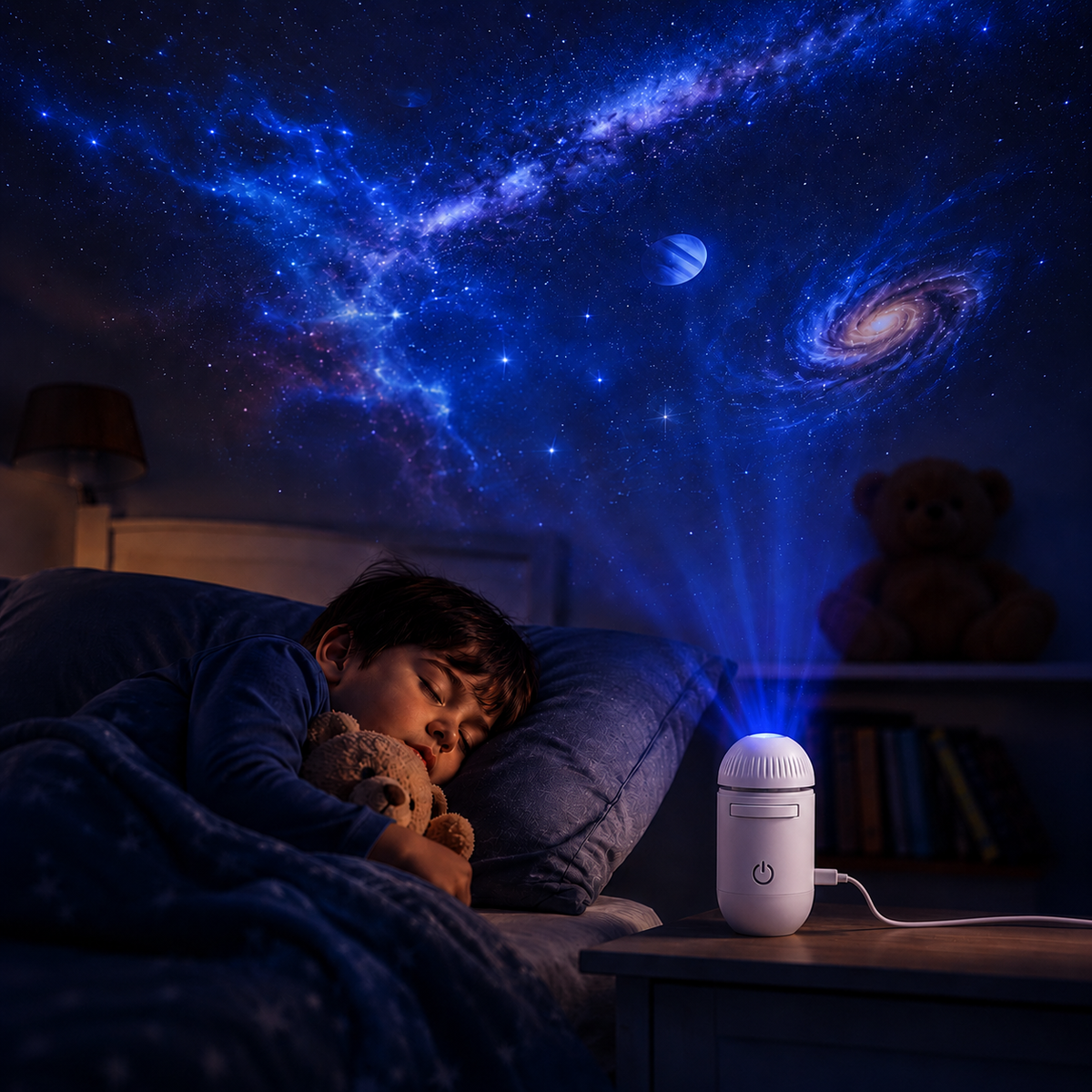 Veilleuse à Projection d'Étoiles pour Enfants