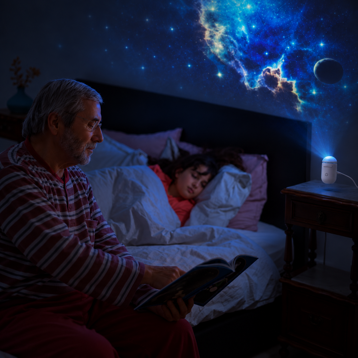 Veilleuse à Projection d'Étoiles pour Enfants
